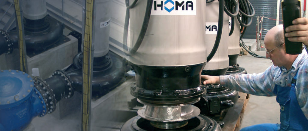 Man working on Homa Pump product